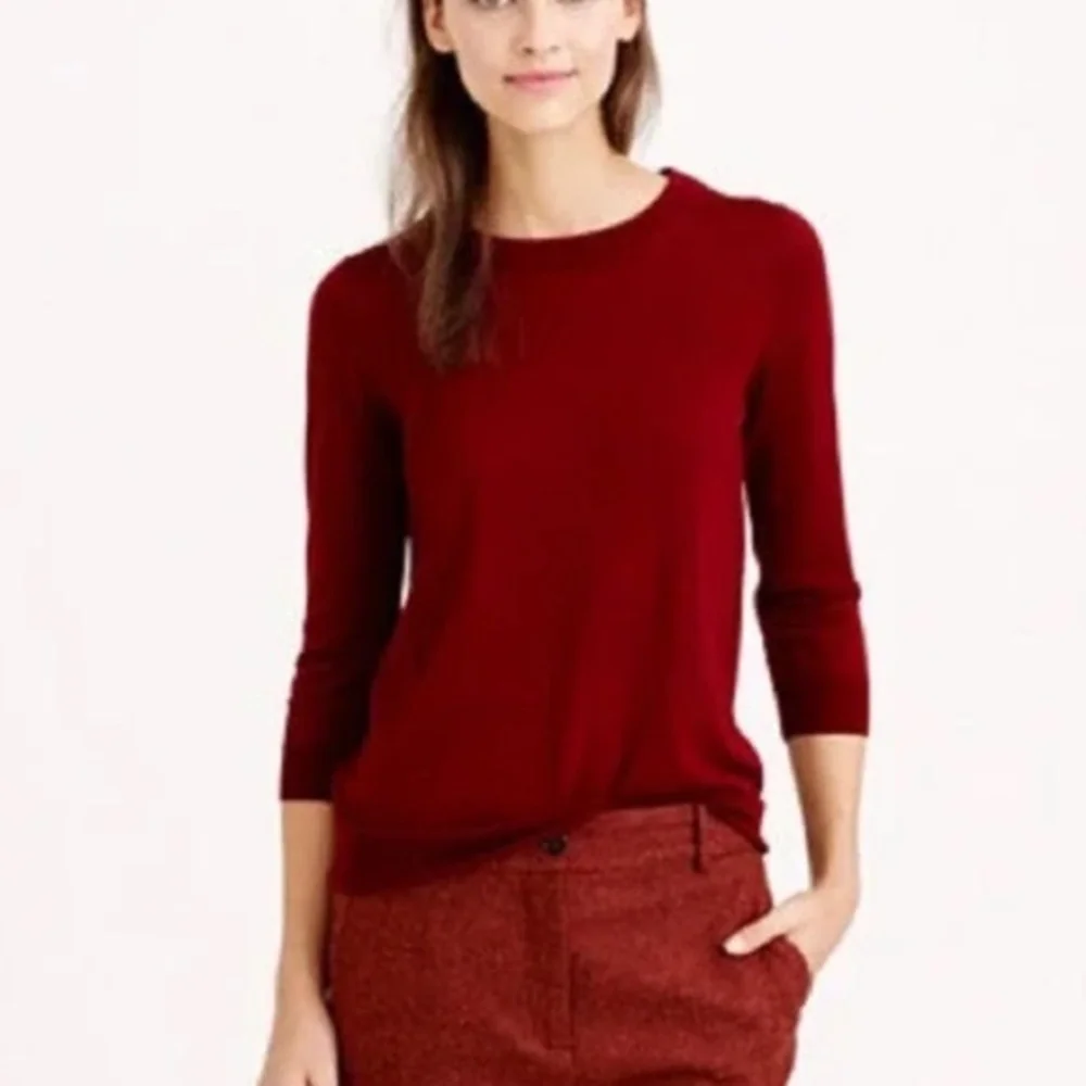 J. Crew Merino Wool Tippi 3/4 Sleeve Crew Neck Sweater XXS